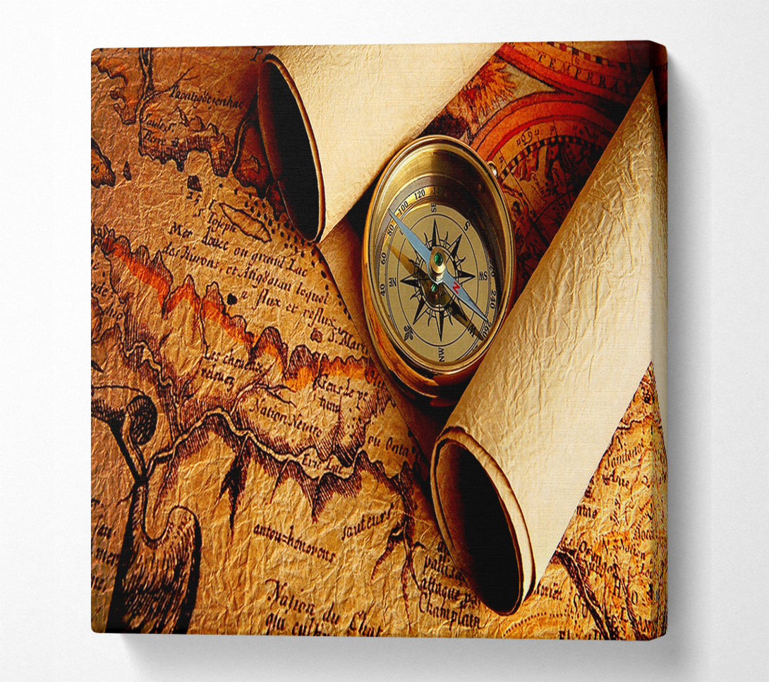  A Canvas Print of Old World Maps Canvas Print