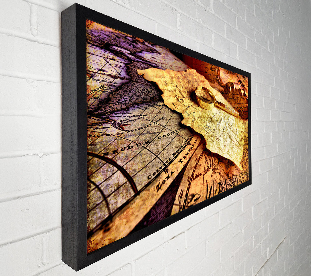  A Canvas Print of Threw The Looking Glass Map Canvas Wall Art