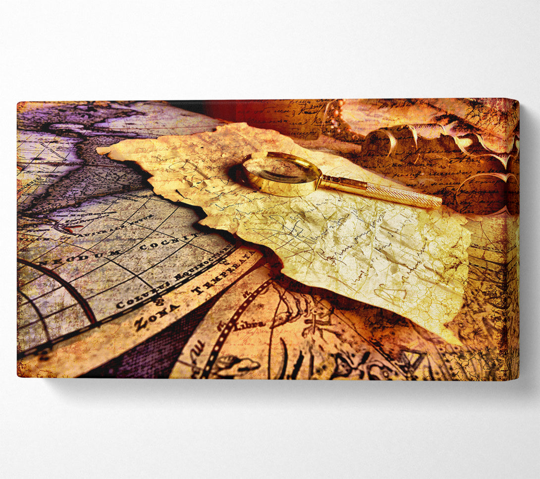  A Canvas Print of Threw The Looking Glass Map Canvas Wall Art