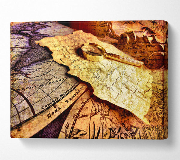  A Canvas Print of Threw The Looking Glass Map Canvas Wall Art