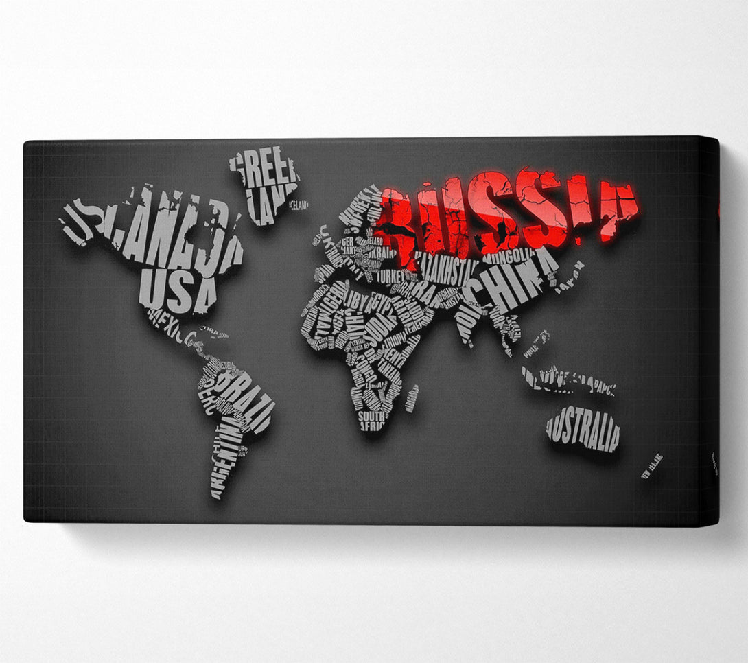  A Canvas Print of Russia World Maps Canvas Print