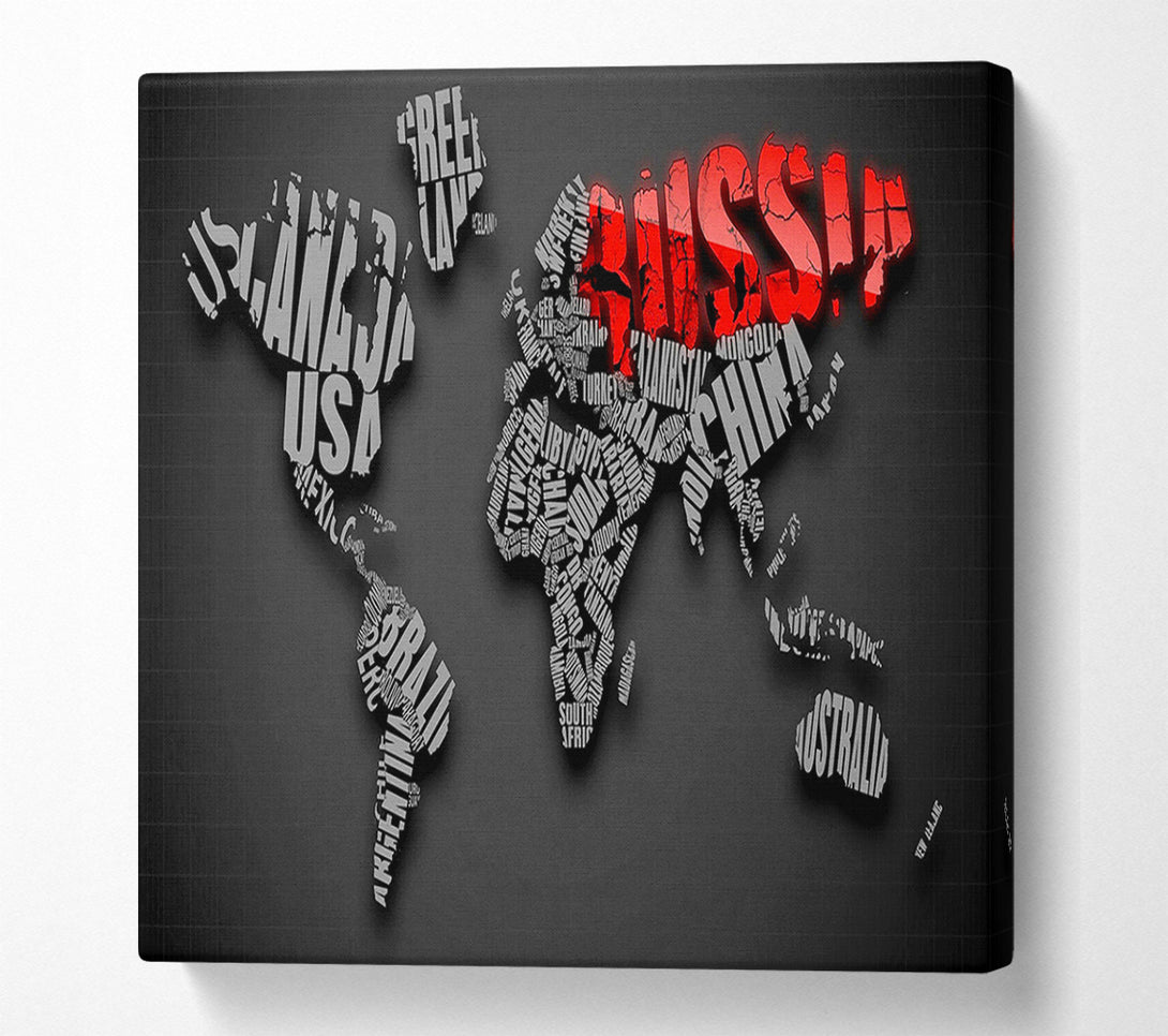  A Canvas Print of Russia World Maps Canvas Print