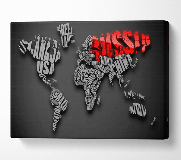  A Canvas Print of Russia World Maps Canvas Print