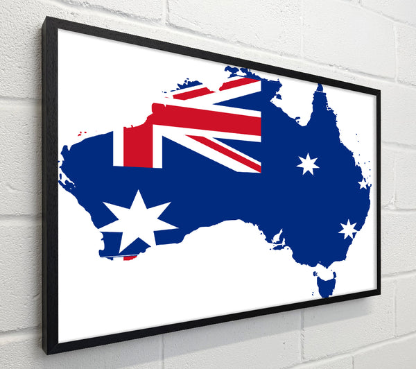 Australia Flag Map