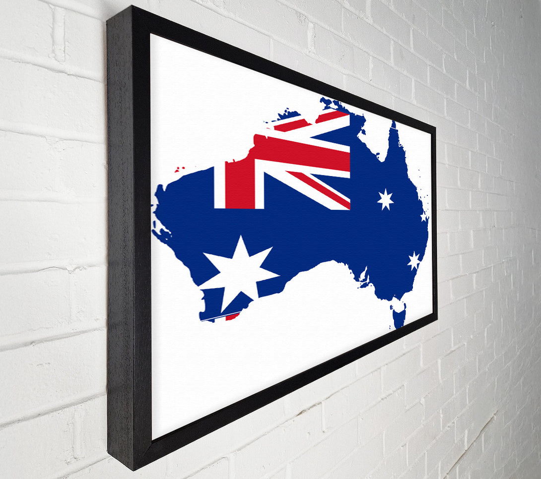 A Canvas Print of Australia Flag Map Canvas Art