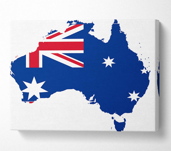  A Canvas Print of Australia Flag Map Canvas Art