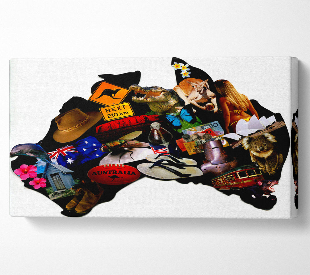  A Canvas Print of Australia Map Of Images Canvas Art
