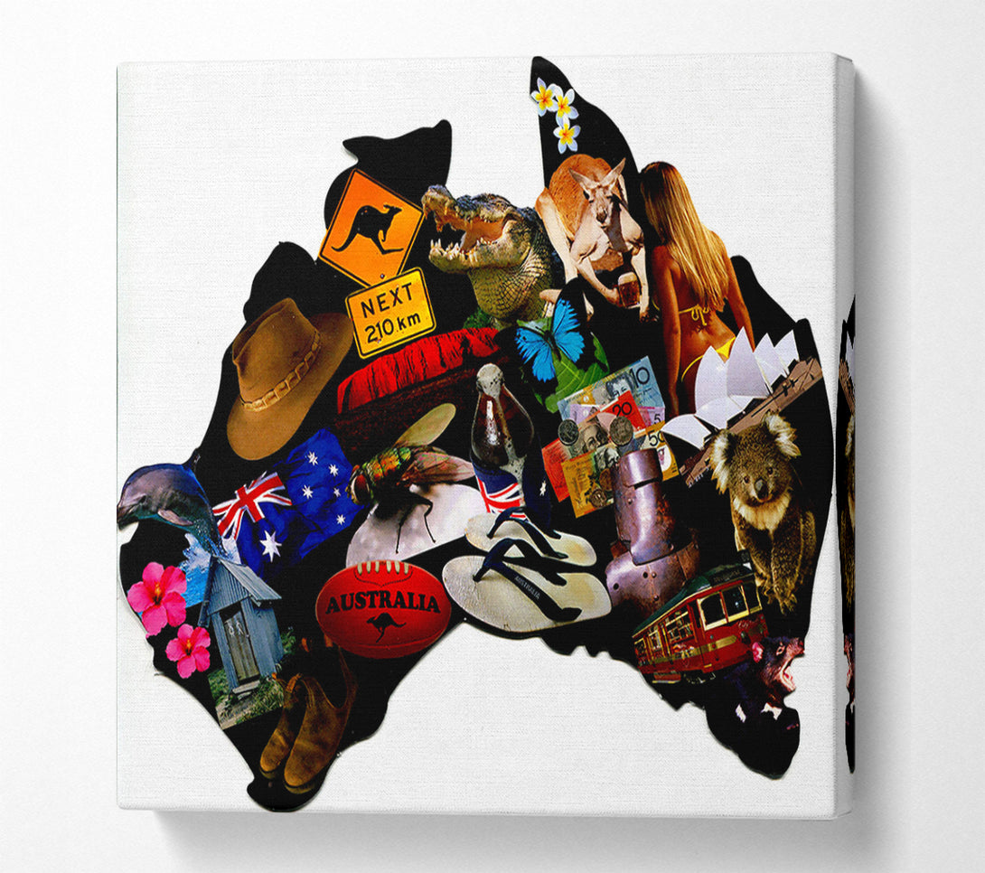  A Canvas Print of Australia Map Of Images Canvas Art