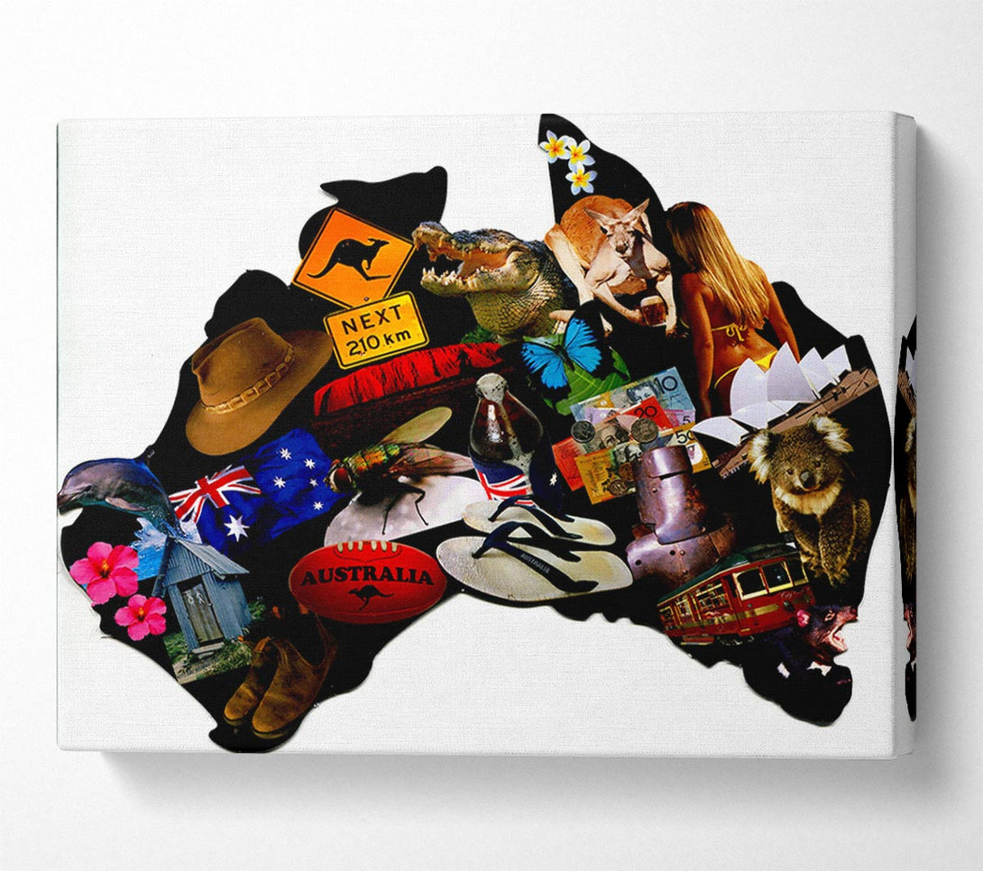  A Canvas Print of Australia Map Of Images Canvas Art
