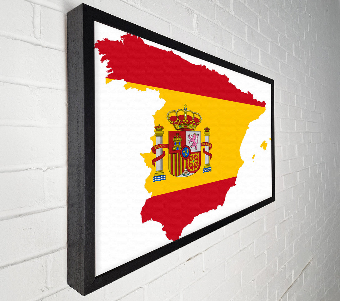  A Canvas Print of Spainish Flag Map Canvas Wall Art