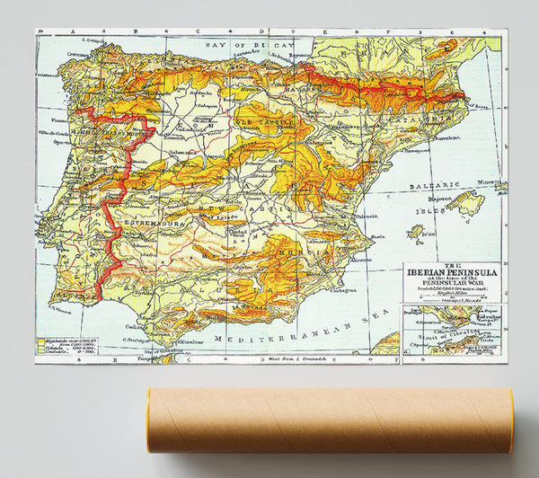Map Of Spain Poster