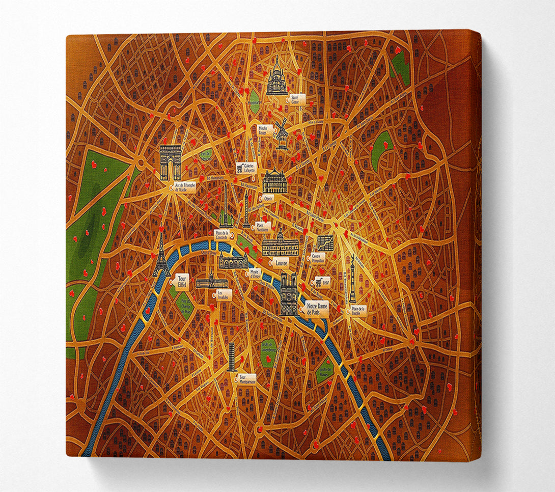  A Canvas Print of Monuments Of France Canvas Wall Art