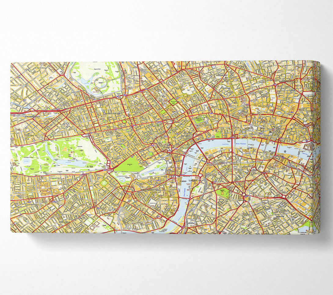  A Canvas Print of Map Of London Canvas Print