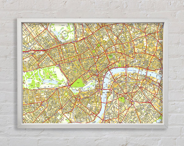 Map Of London Framed Print
