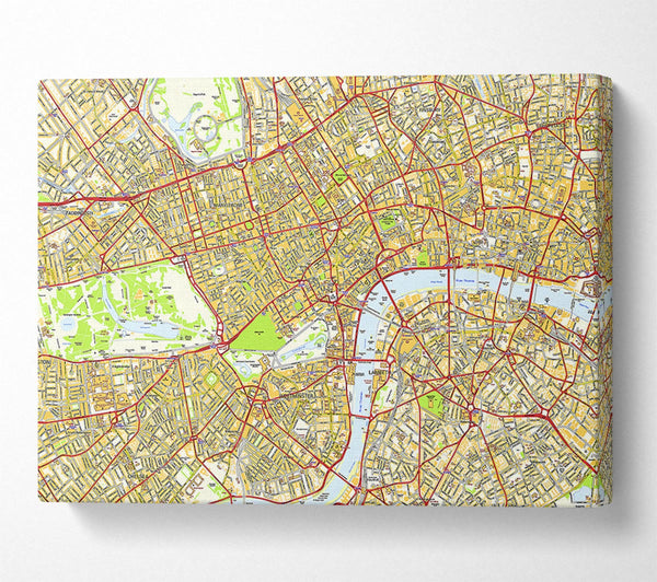  A Canvas Print of Map Of London Canvas Print