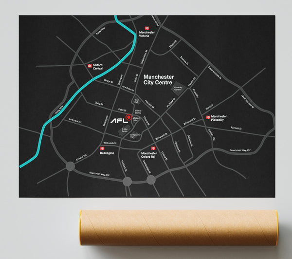 Manchester City Map Print
