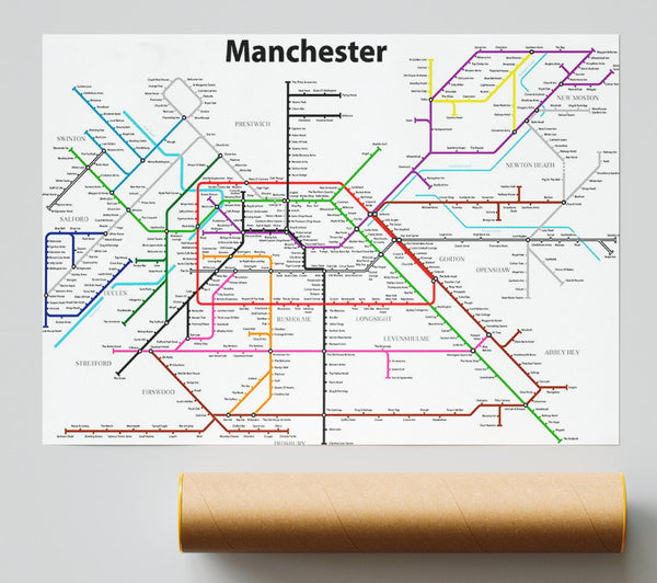 Manchester Pub Tube Map Poster