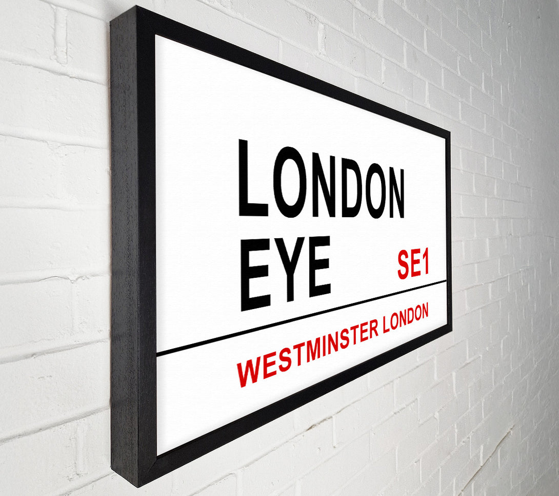  A Canvas Print of London Eye Signs Canvas Print