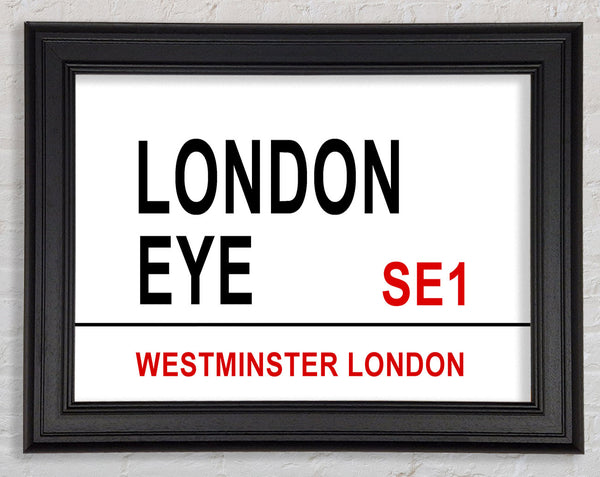 London Eye Signs Framed Print