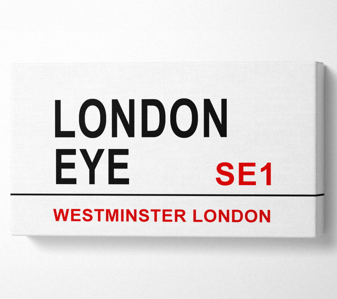  A Canvas Print of London Eye Signs Canvas Print