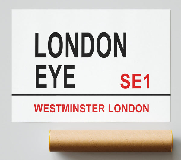 London Eye Signs Print