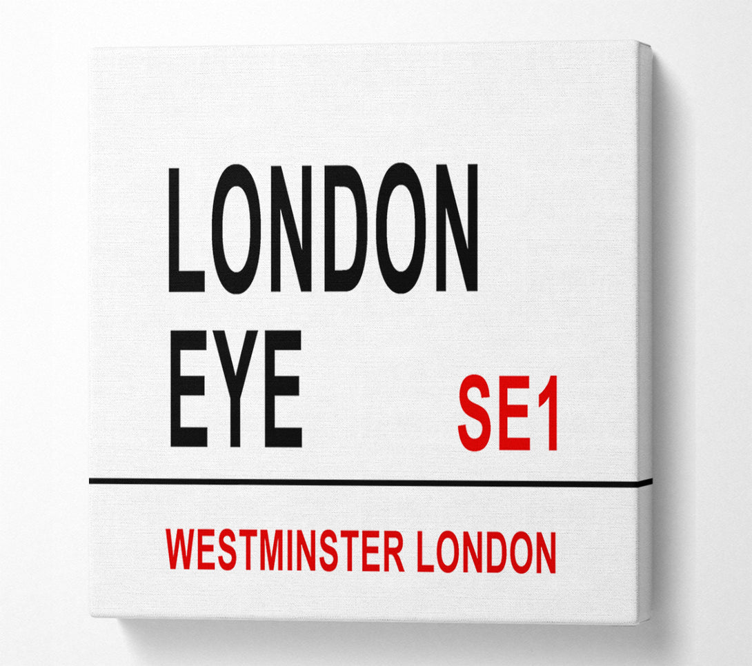  A Canvas Print of London Eye Signs Canvas Print