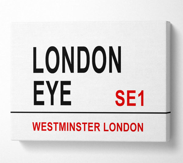  A Canvas Print of London Eye Signs Canvas Print