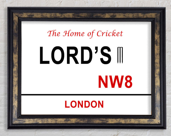 Lords Signs Framed Print
