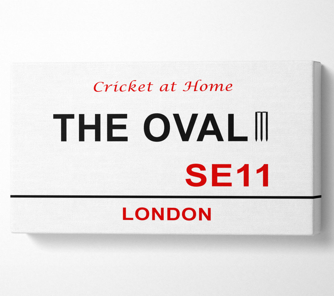  A Canvas Print of The Oval Signs Canvas Art