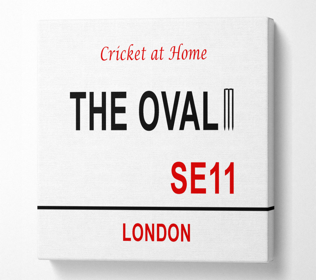  A Canvas Print of The Oval Signs Canvas Art