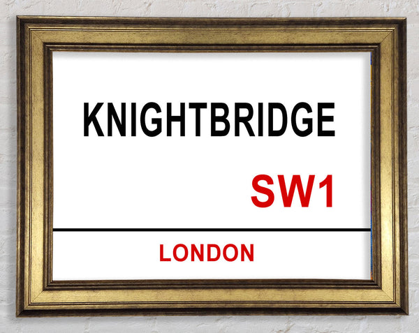 Knightbridge Signs Framed Print