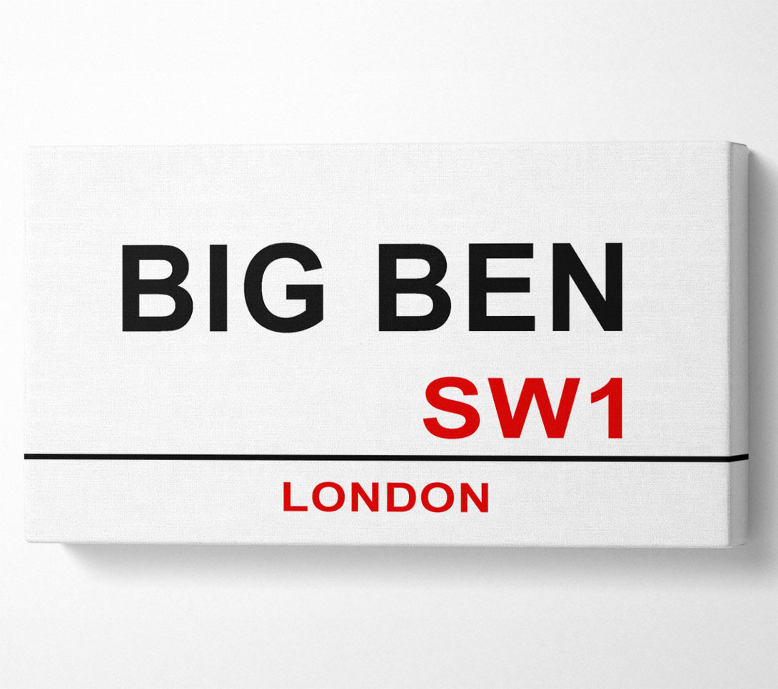  A Canvas Print of Big Ben Signs Canvas Wall Art