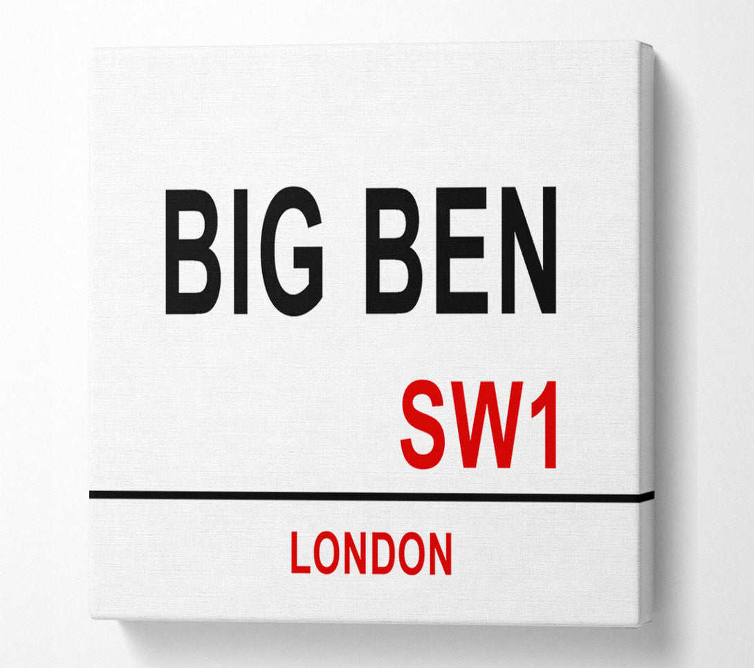  A Canvas Print of Big Ben Signs Canvas Wall Art