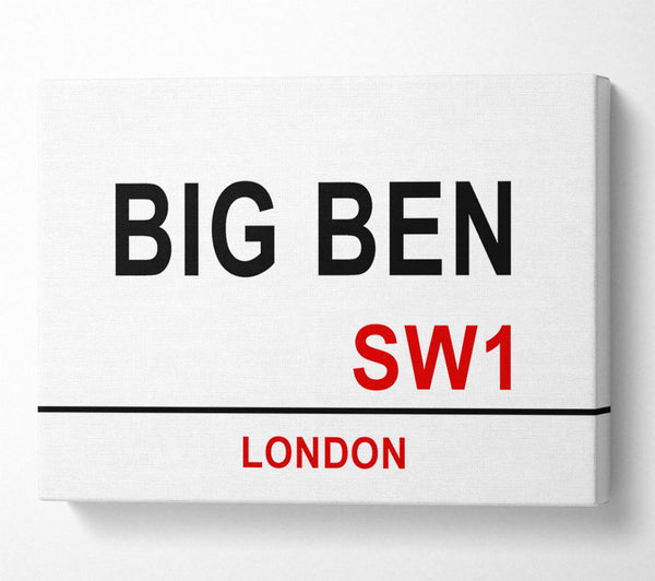  A Canvas Print of Big Ben Signs Canvas Wall Art