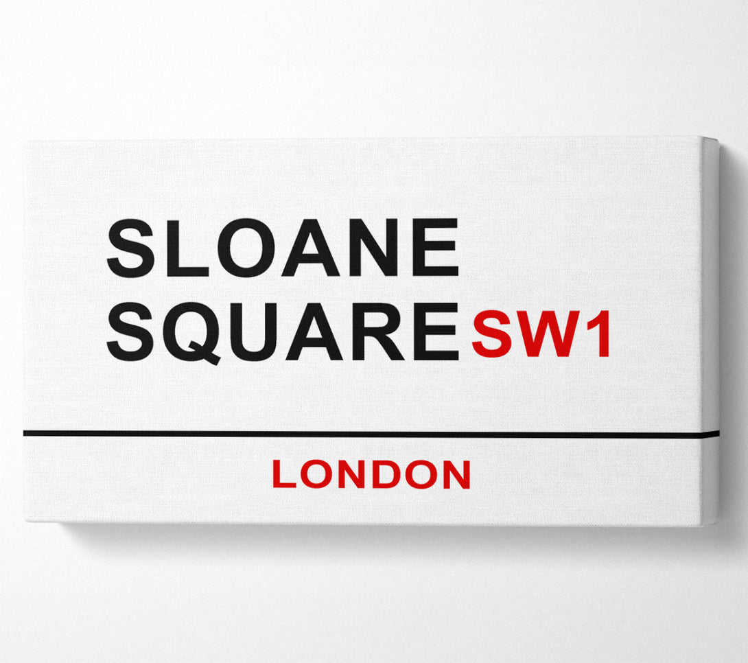  A Canvas Print of Sloane Square Signs Canvas Wall Art