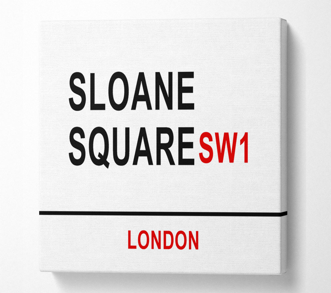  A Canvas Print of Sloane Square Signs Canvas Wall Art
