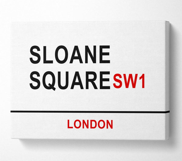  A Canvas Print of Sloane Square Signs Canvas Wall Art