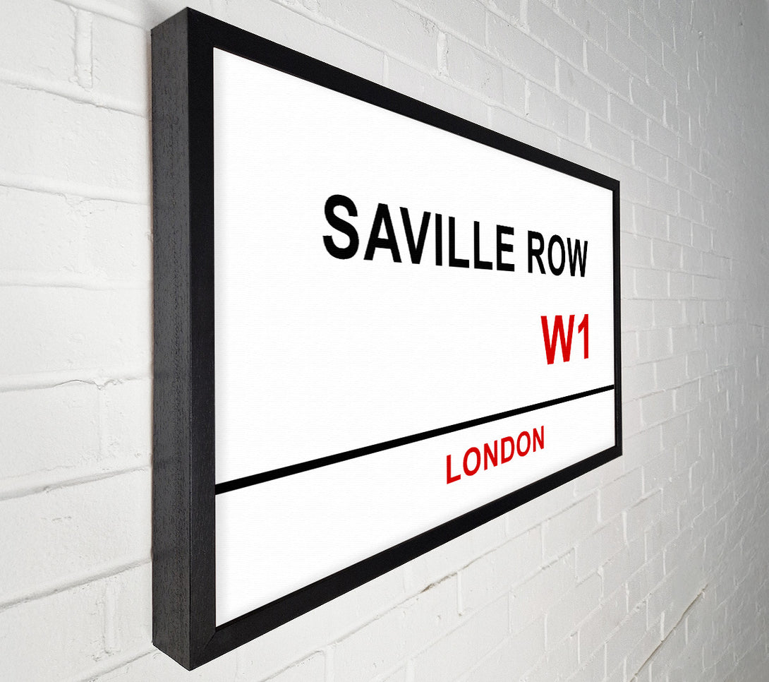  A Canvas Print of Saville Row Signs Canvas Wall Art