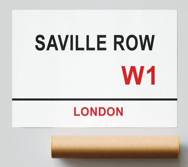 Saville Row Signs Print