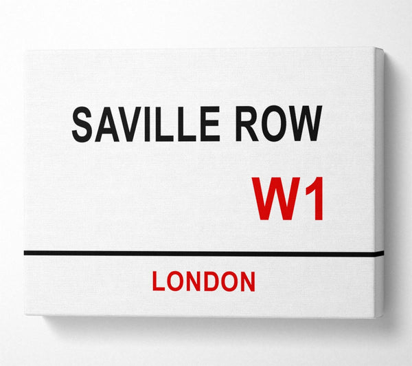 A Canvas Print of Saville Row Signs Canvas Wall Art