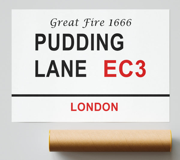 Pudding Lane Signs Print