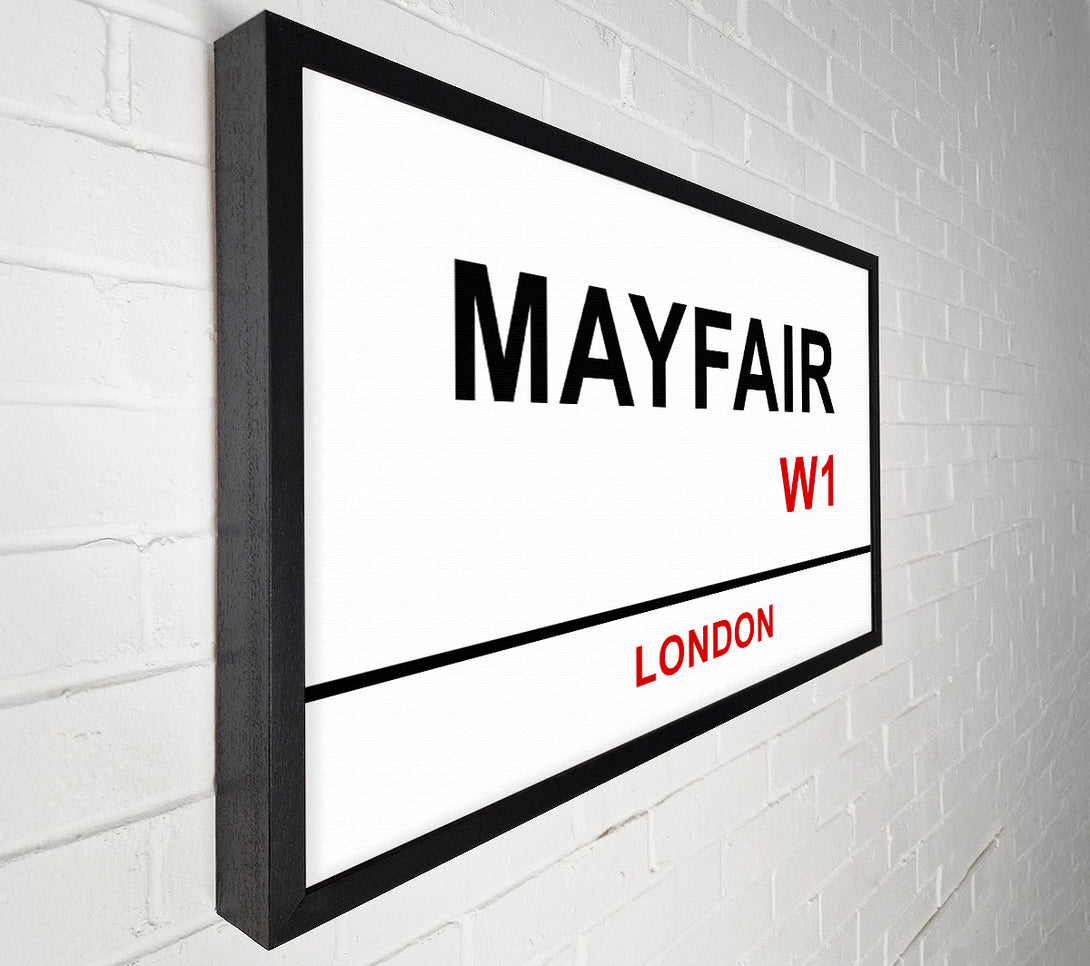  A Canvas Print of Mayfair Signs Canvas Print