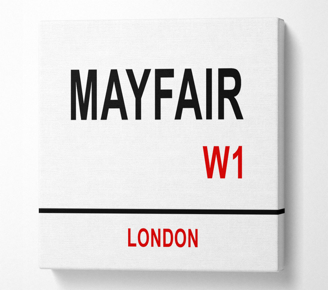  A Canvas Print of Mayfair Signs Canvas Print