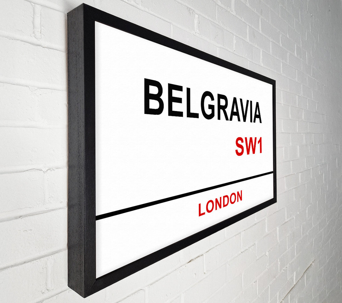  A Canvas Print of Belgravia Signs Canvas Art