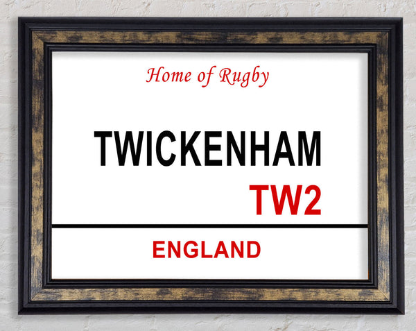 Twickenham Signs Framed Print