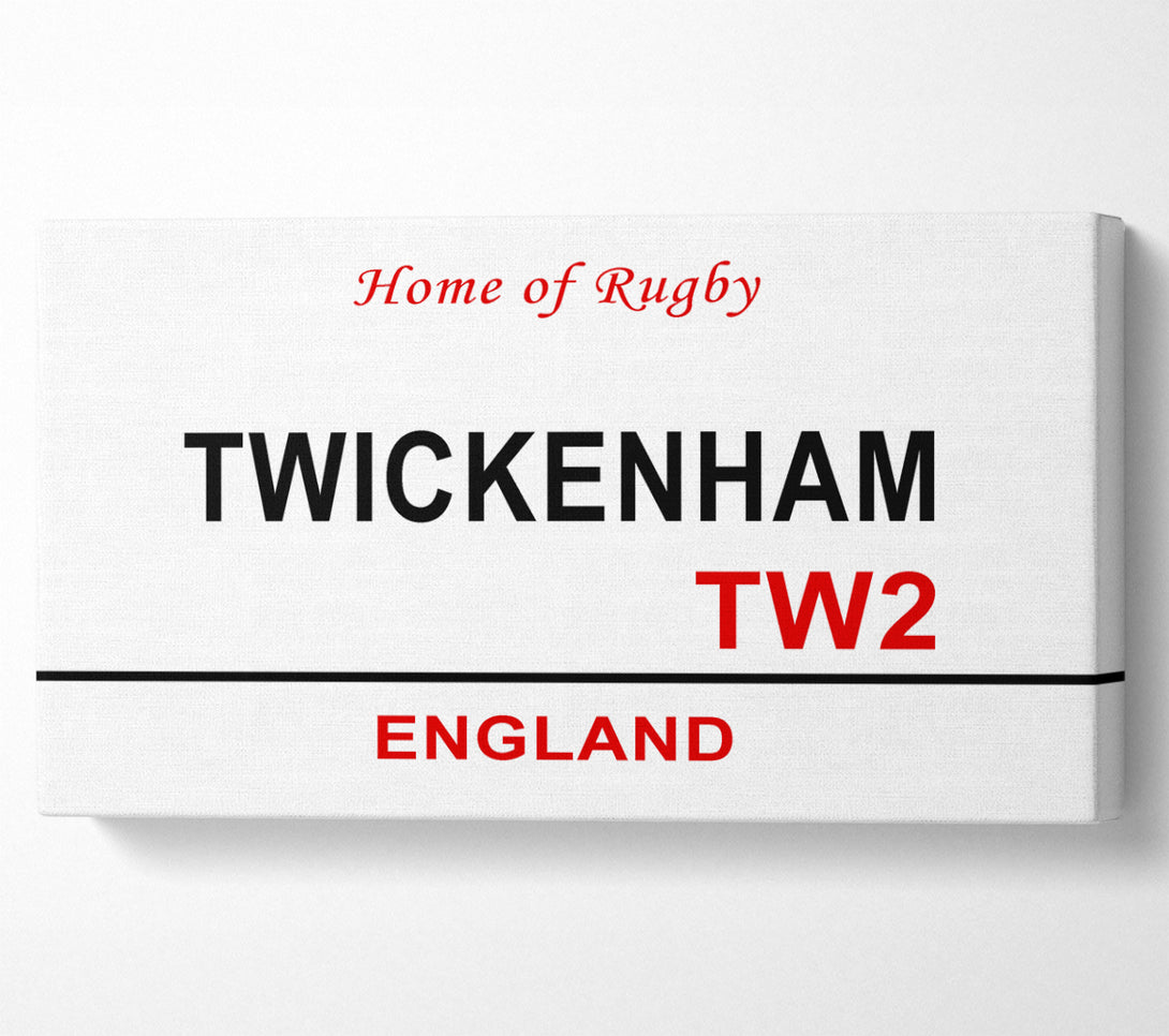  A Canvas Print of Twickenham Signs Canvas Art