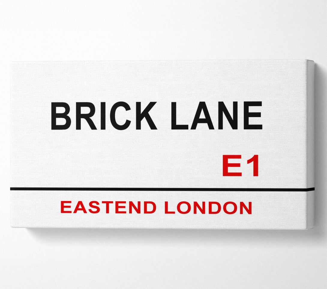  A Canvas Print of Brick Lane Signs Canvas Art