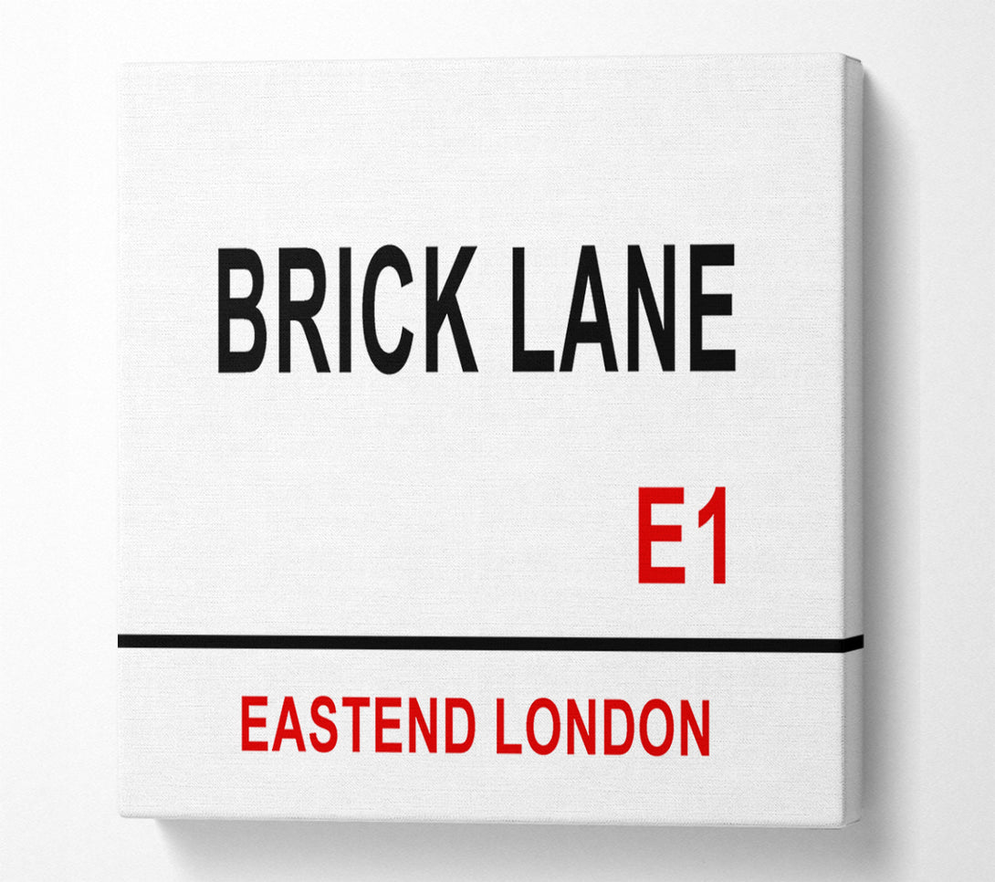  A Canvas Print of Brick Lane Signs Canvas Art
