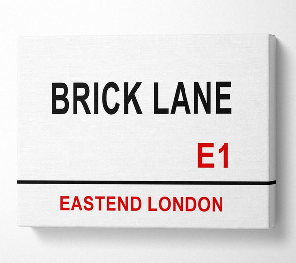  A Canvas Print of Brick Lane Signs Canvas Art