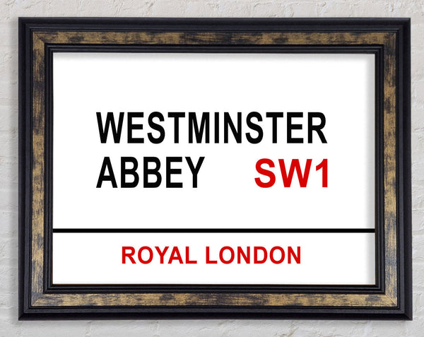 Westminster Abbey Signs Framed Print